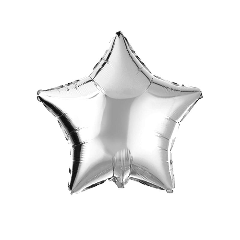 Adeer 18" Silver Star Shaped Foil Balloons Mylar Helium Balloons for Birthday Party Wedding Baby Shower Decorations, Pack of 20 - Image 1